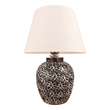 Lampada da tavolo RAMZES 1xE27/40W/230V bianca/nera