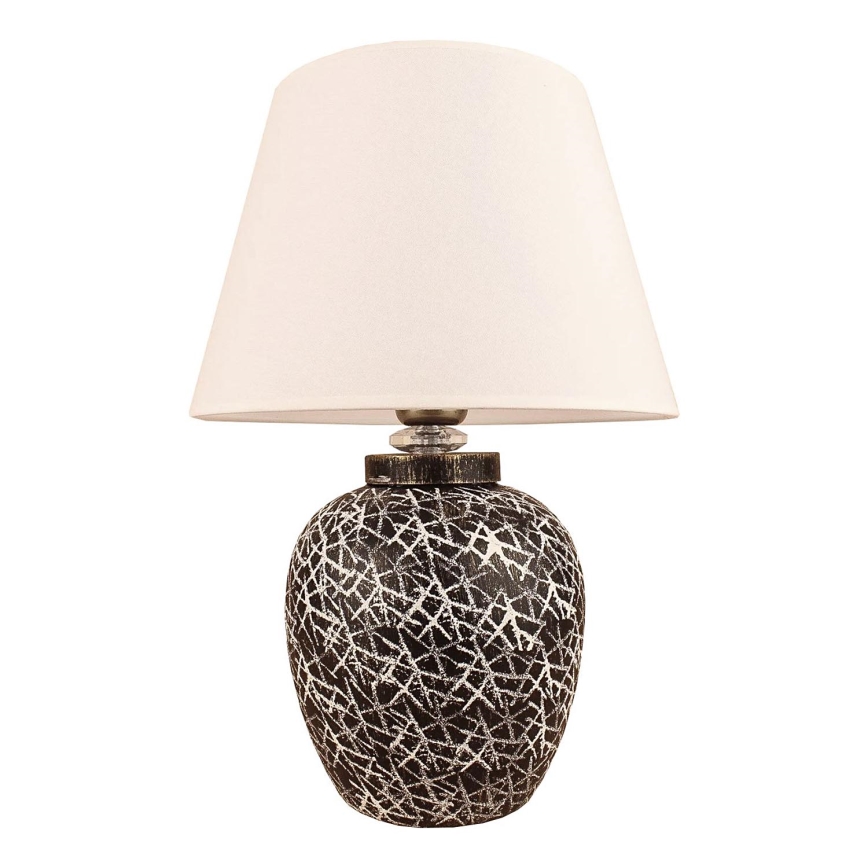 Lampada da tavolo RAMZES 1xE27/40W/230V bianca/nera