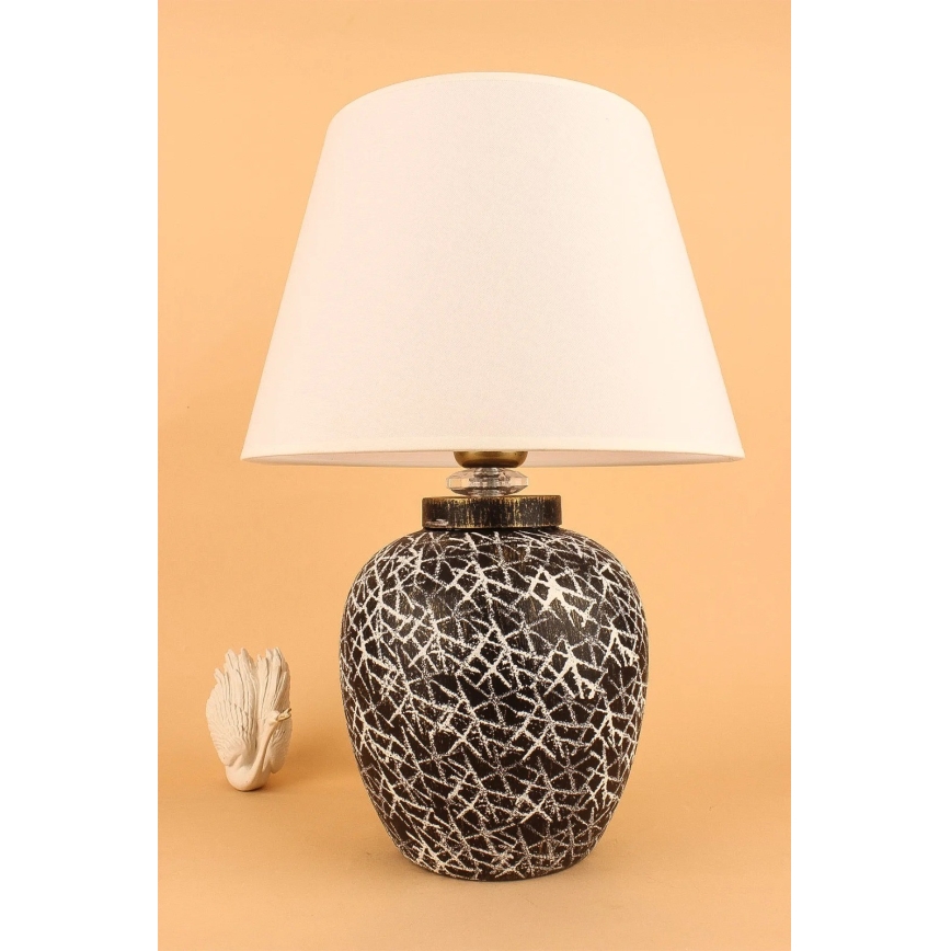 Lampada da tavolo RAMZES 1xE27/40W/230V bianca/nera