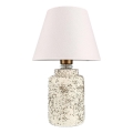 Lampada da tavolo RAMZES 1xE27/40W/230V bianco/beige