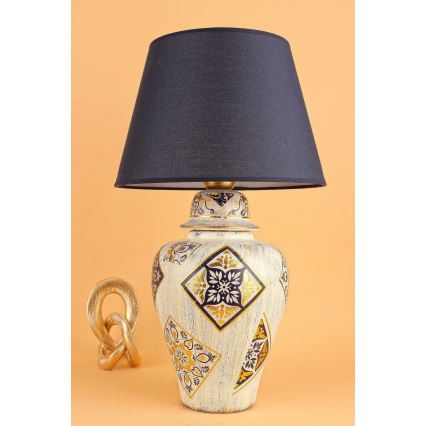 Lampada da tavolo RAMZES 1xE27/40W/230V blu/beige