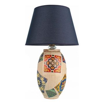 Lampada da tavolo RAMZES 1xE27/40W/230V blu/beige