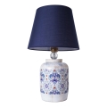 Lampada da tavolo RAMZES 1xE27/40W/230V blu/bianco