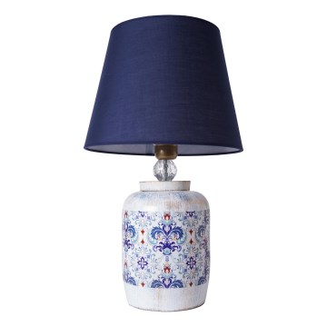 Lampada da tavolo RAMZES 1xE27/40W/230V blu/bianco