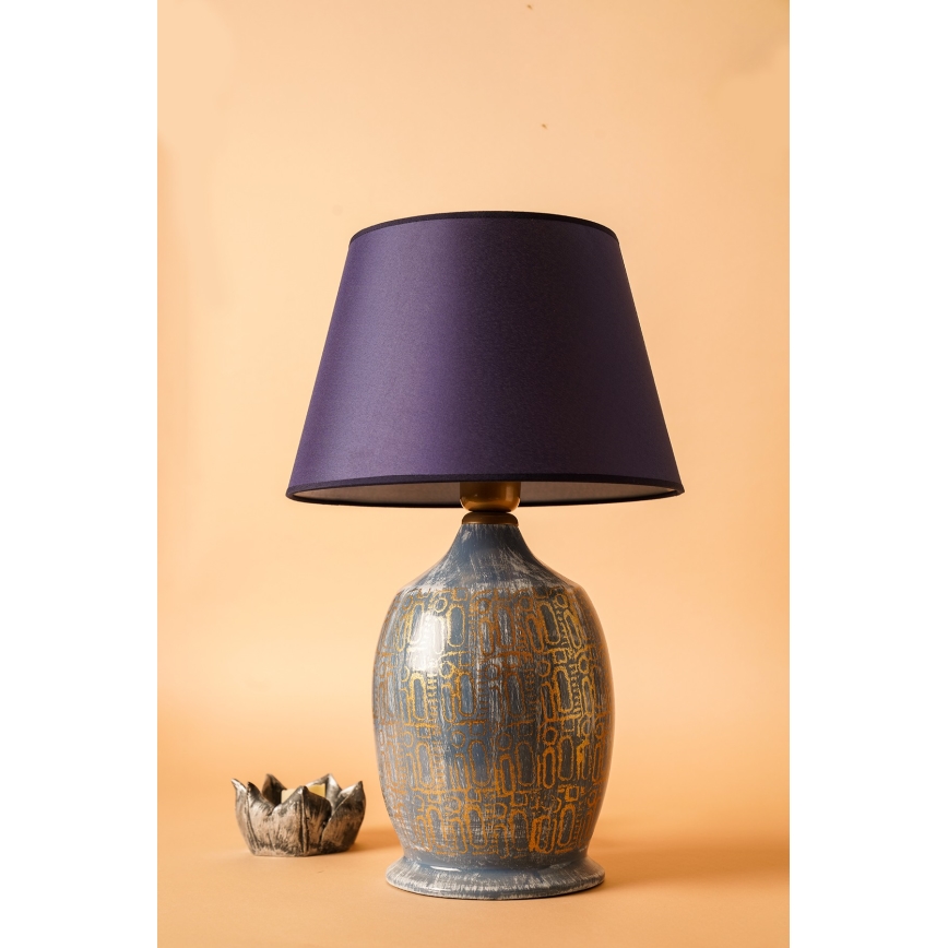 Lampada da tavolo RAMZES 1xE27/40W/230V blu