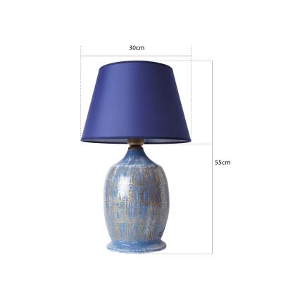 Lampada da tavolo RAMZES 1xE27/40W/230V blu