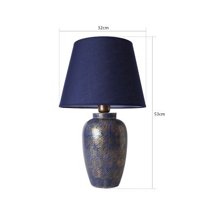 Lampada da tavolo RAMZES 1xE27/40W/230V blu