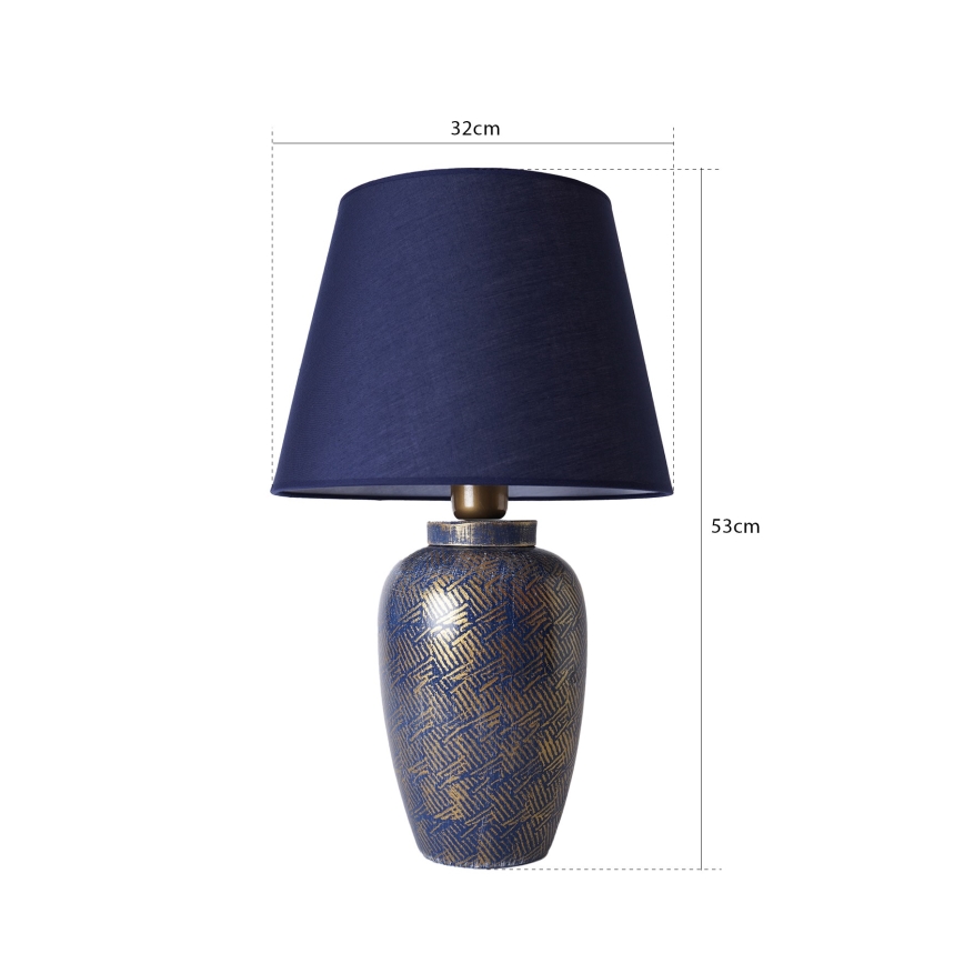 Lampada da tavolo RAMZES 1xE27/40W/230V blu