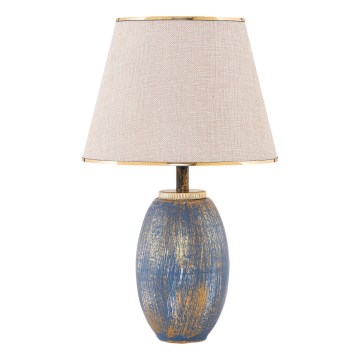Lampada da tavolo RAMZES 1xE27/40W/230V crema/blu