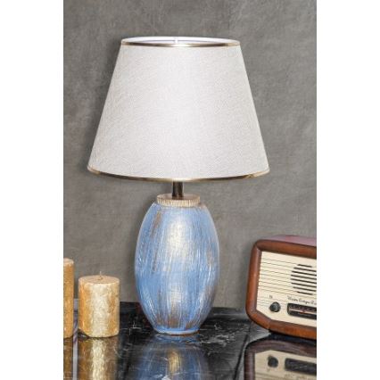 Lampada da tavolo RAMZES 1xE27/40W/230V crema/blu