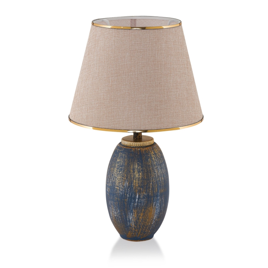 Lampada da tavolo RAMZES 1xE27/40W/230V crema/blu