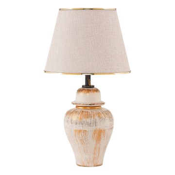 Lampada da tavolo RAMZES 1xE27/40W/230V crema/oro