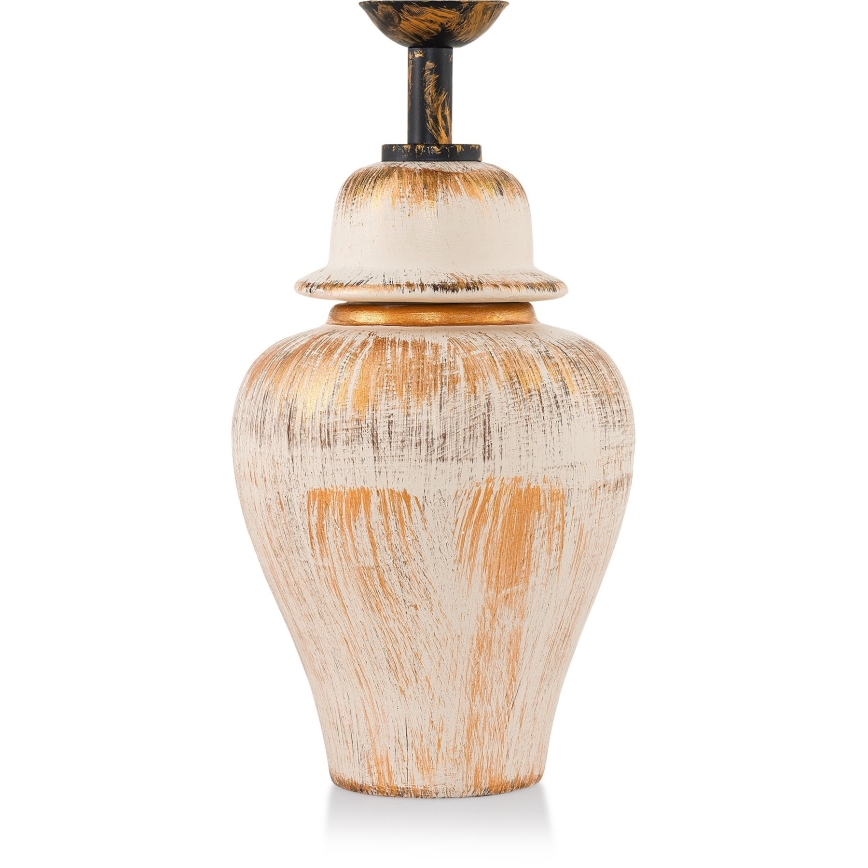 Lampada da tavolo RAMZES 1xE27/40W/230V crema/oro