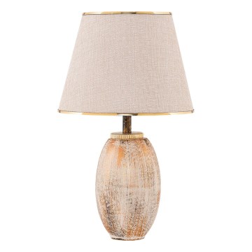 Lampada da tavolo RAMZES 1xE27/40W/230V crema/oro
