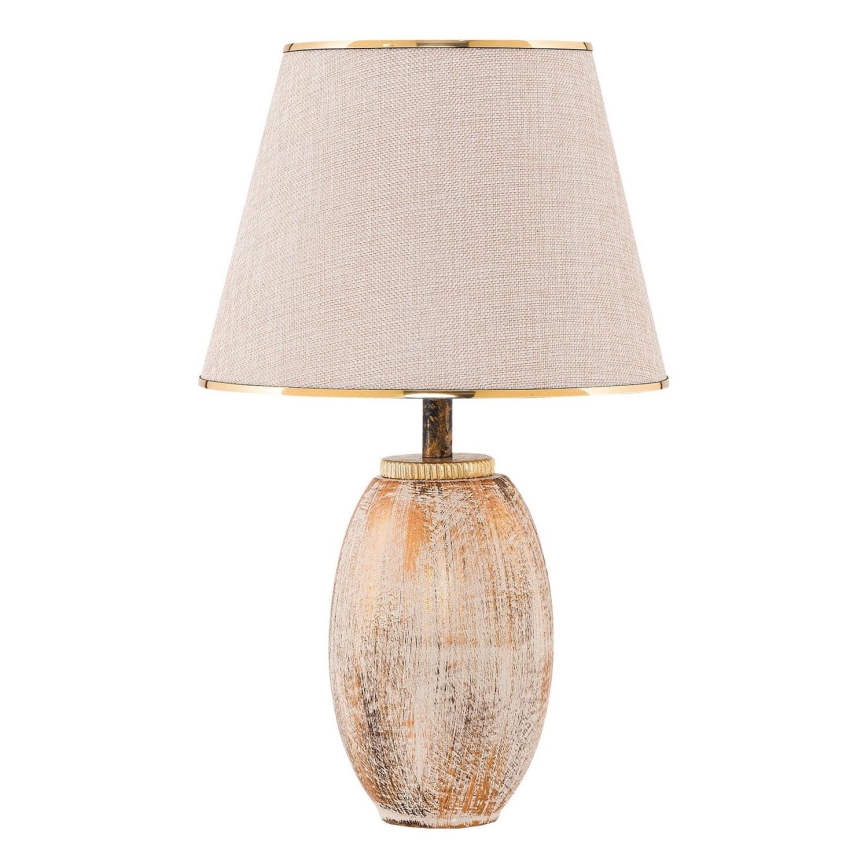 Lampada da tavolo RAMZES 1xE27/40W/230V crema/oro