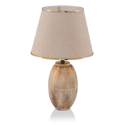 Lampada da tavolo RAMZES 1xE27/40W/230V crema/oro
