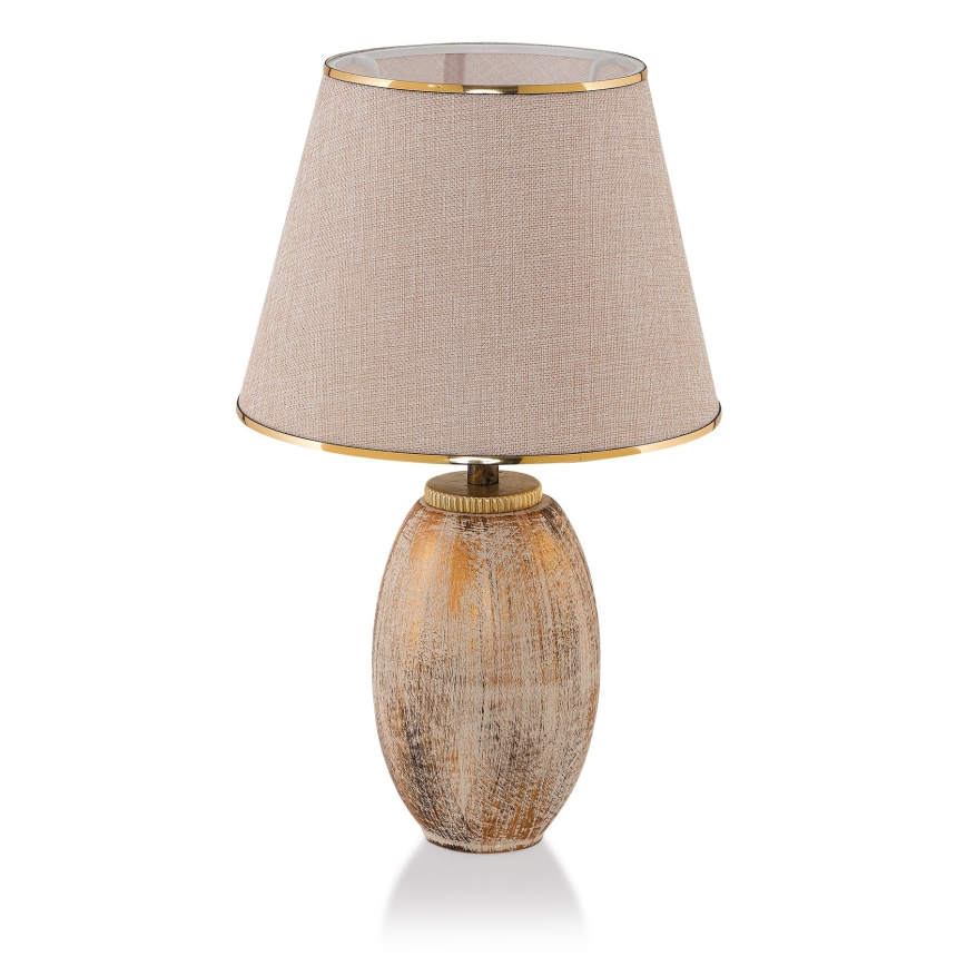 Lampada da tavolo RAMZES 1xE27/40W/230V crema/oro