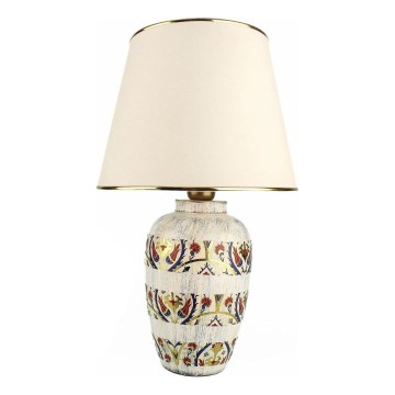 Lampada da tavolo RAMZES 1xE27/40W/230V crema/oro