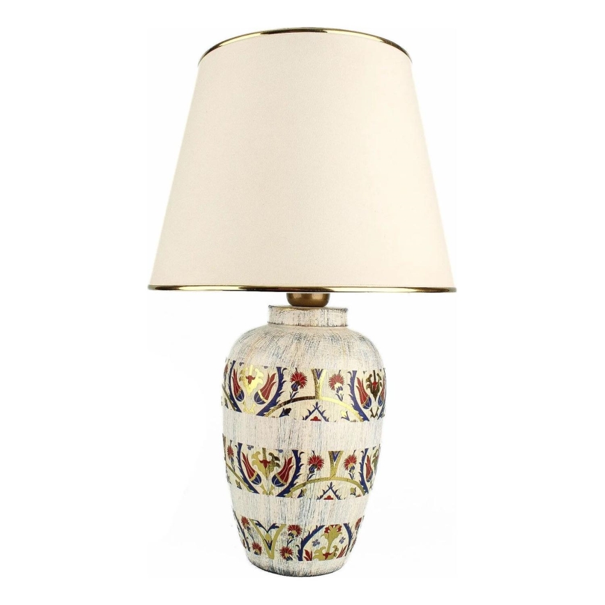 Lampada da tavolo RAMZES 1xE27/40W/230V crema/oro