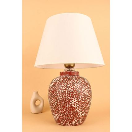 Lampada da tavolo RAMZES 1xE27/40W/230V crema/rossa