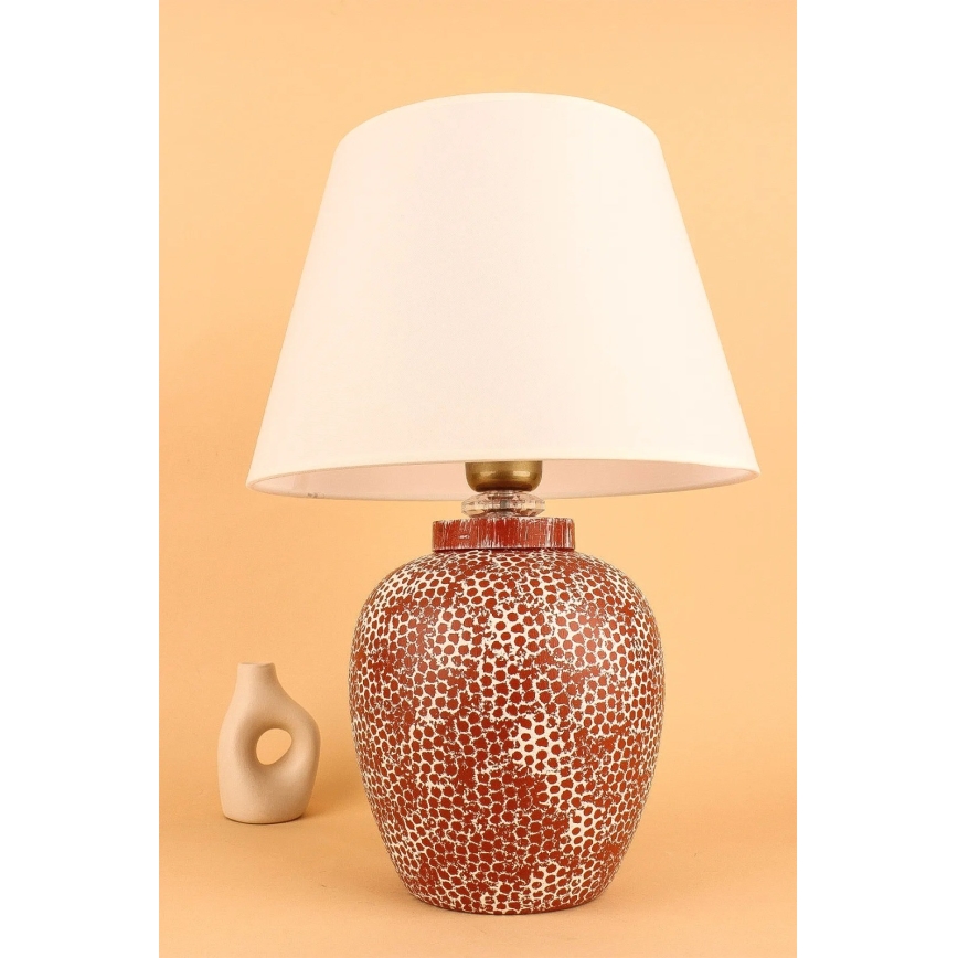 Lampada da tavolo RAMZES 1xE27/40W/230V crema/rossa