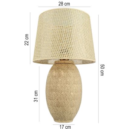 Lampada da tavolo RAMZES 1xE27/40W/230V dorata