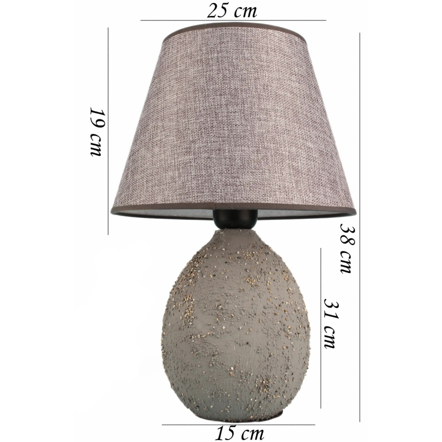 Lampada da tavolo RAMZES 1xE27/40W/230V grigia