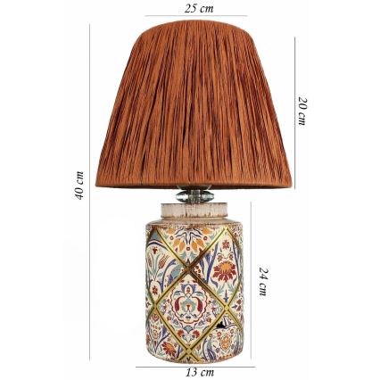 Lampada da tavolo RAMZES 1xE27/40W/230V in rafia