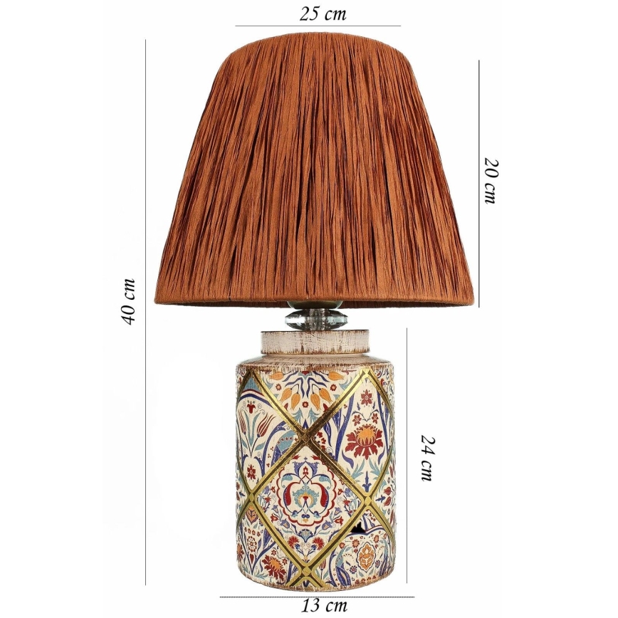 Lampada da tavolo RAMZES 1xE27/40W/230V in rafia