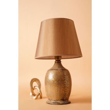 Lampada da tavolo RAMZES 1xE27/40W/230V marrone