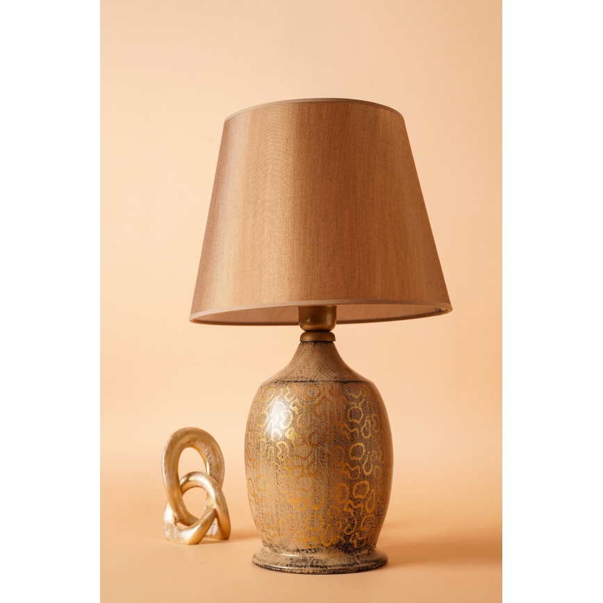 Lampada da tavolo RAMZES 1xE27/40W/230V marrone