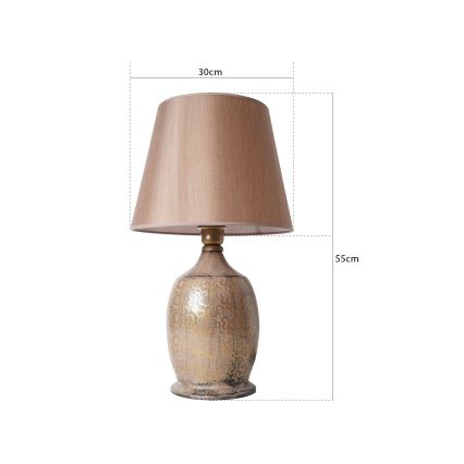 Lampada da tavolo RAMZES 1xE27/40W/230V marrone