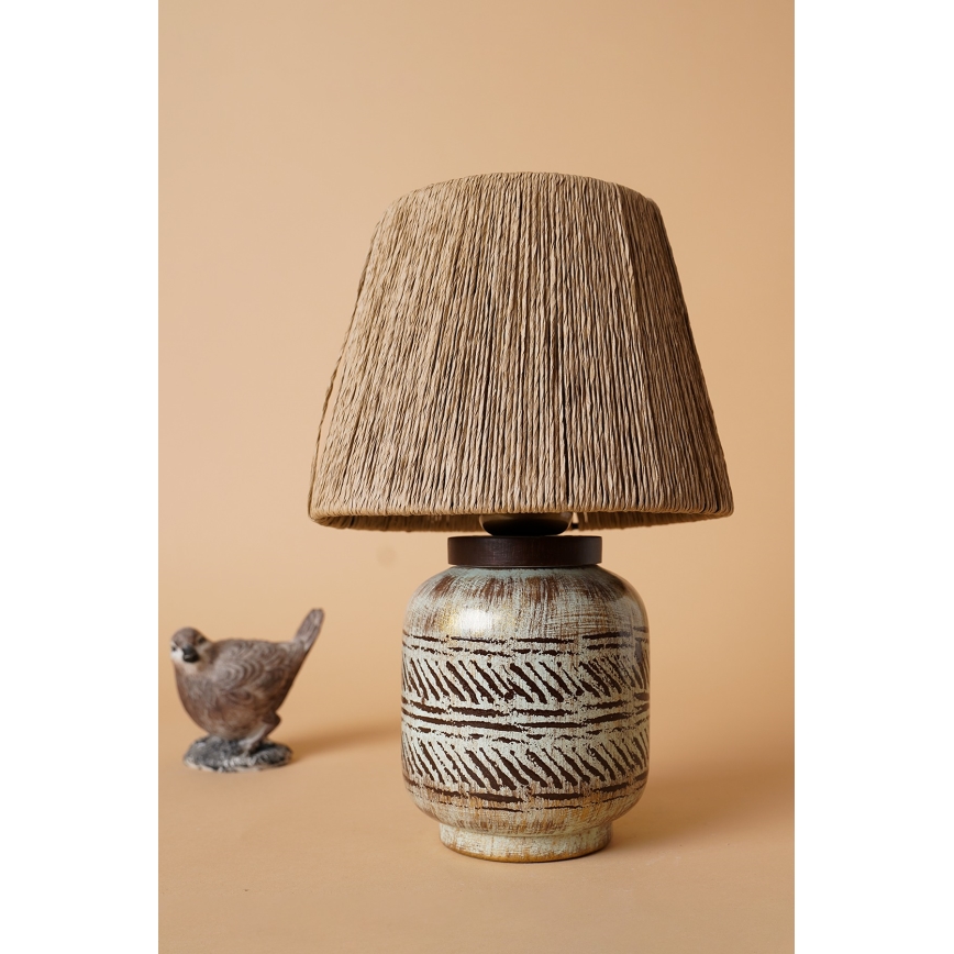 Lampada da tavolo RAMZES 1xE27/40W/230V marrone