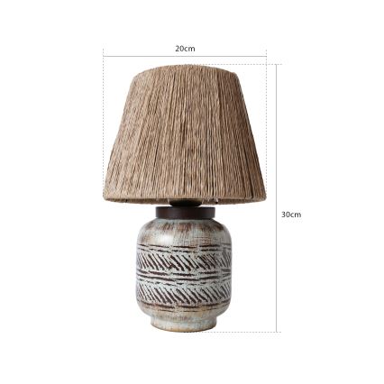 Lampada da tavolo RAMZES 1xE27/40W/230V marrone
