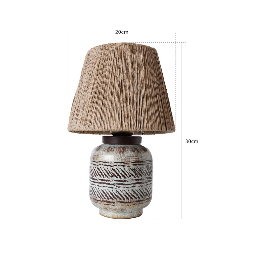 Lampada da tavolo RAMZES 1xE27/40W/230V marrone