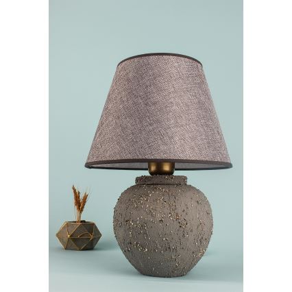 Lampada da tavolo RAMZES 1xE27/40W/230V marrone