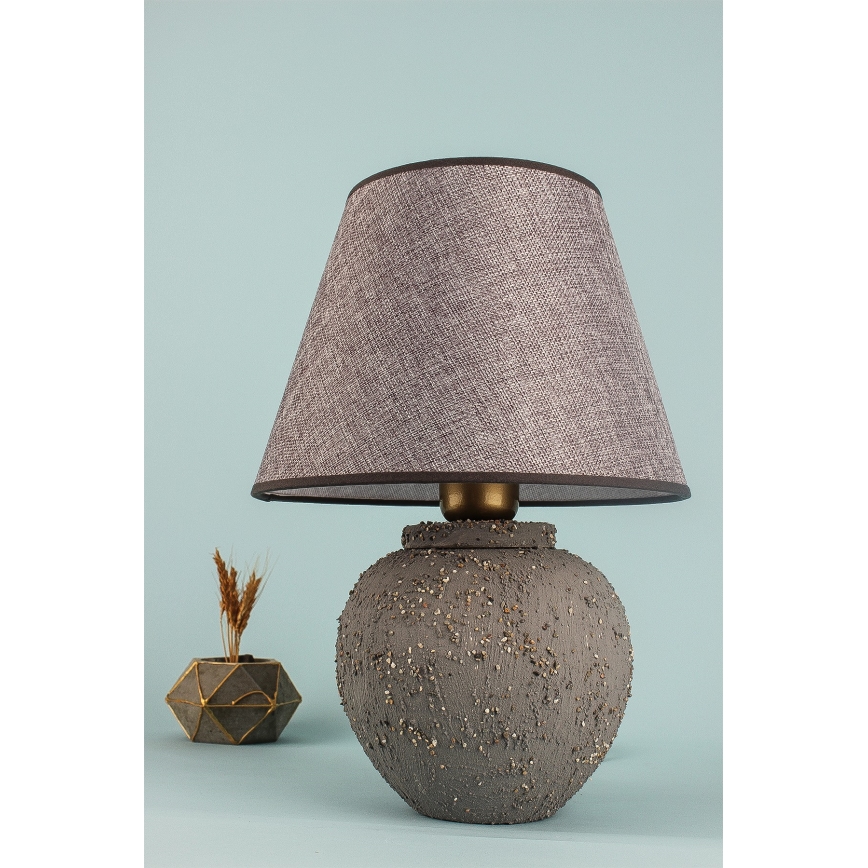 Lampada da tavolo RAMZES 1xE27/40W/230V marrone