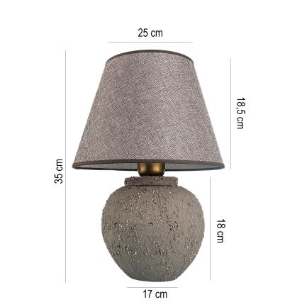Lampada da tavolo RAMZES 1xE27/40W/230V marrone