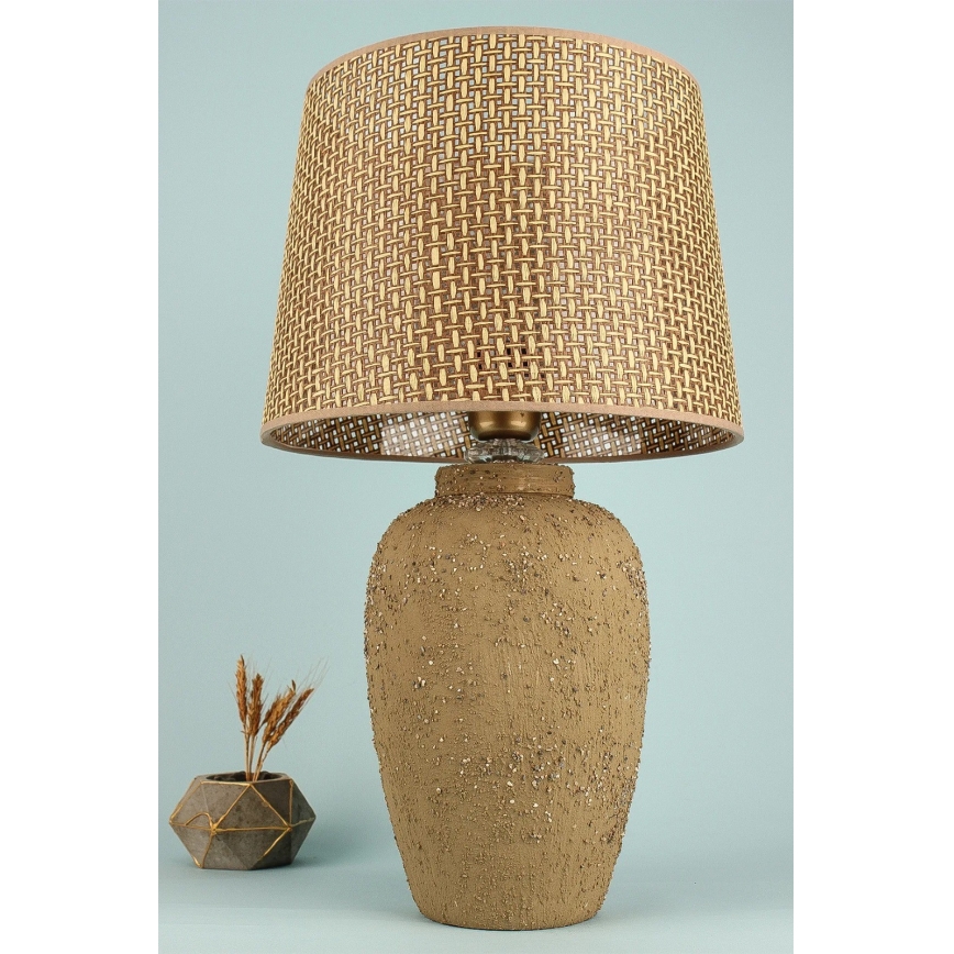 Lampada da tavolo RAMZES 1xE27/40W/230V marrone