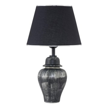 Lampada da tavolo RAMZES 1xE27/40W/230V nera/argento