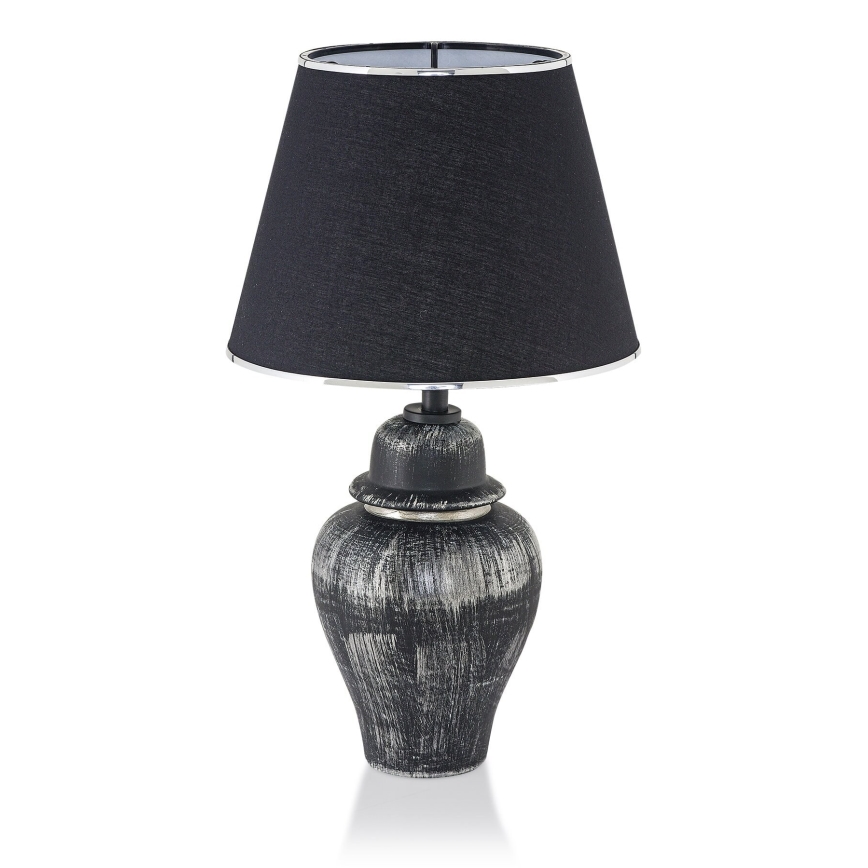 Lampada da tavolo RAMZES 1xE27/40W/230V nera/argento
