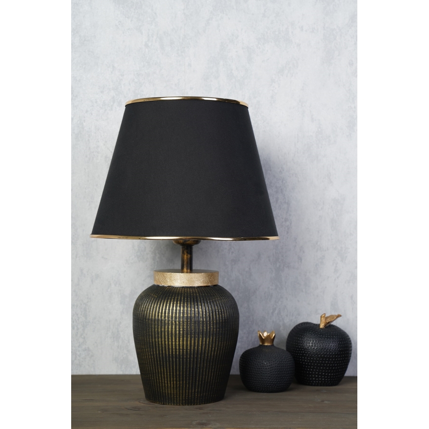 Lampada da tavolo RAMZES 1xE27/40W/230V nera/gialla