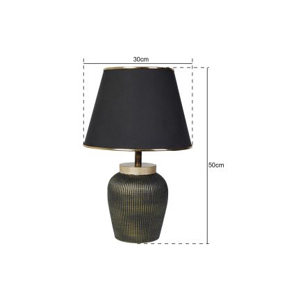 Lampada da tavolo RAMZES 1xE27/40W/230V nera/gialla
