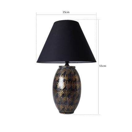 Lampada da tavolo RAMZES 1xE27/40W/230V nera