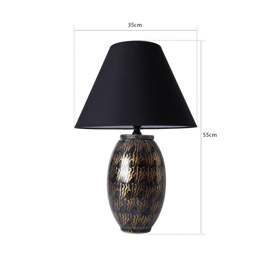 Lampada da tavolo RAMZES 1xE27/40W/230V nera