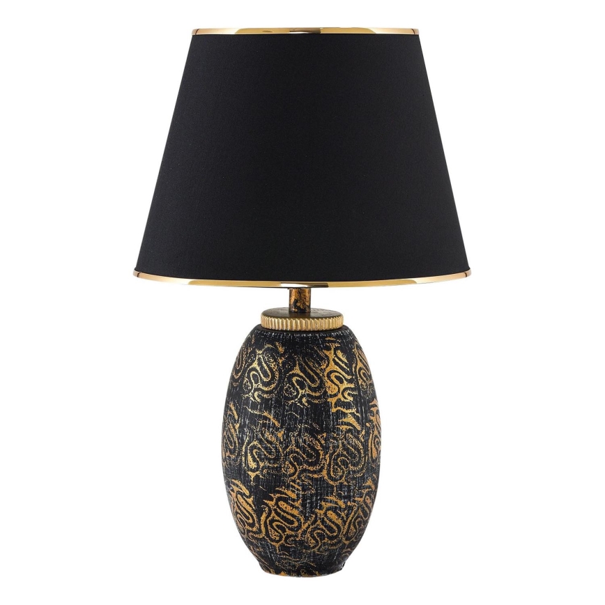 Lampada da tavolo RAMZES 1xE27/40W/230V nero/oro