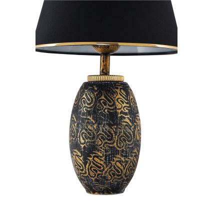 Lampada da tavolo RAMZES 1xE27/40W/230V nero/oro