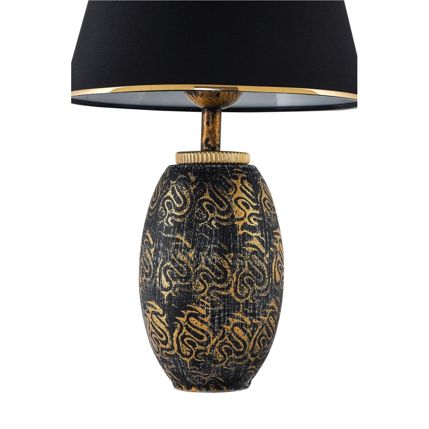Lampada da tavolo RAMZES 1xE27/40W/230V nero/oro