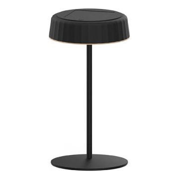 Lampada da tavolo ricaricabile a energia solare dimmerabile a LED VIVIEN LED/3W/5V 2700K 1600 mAh IP54 nera