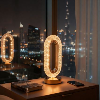 Lampada da tavolo LED ricaricabile dimmerabile DUBAI LED/2W/5V 2700K/4000K/6500K 400 mAh dorata
